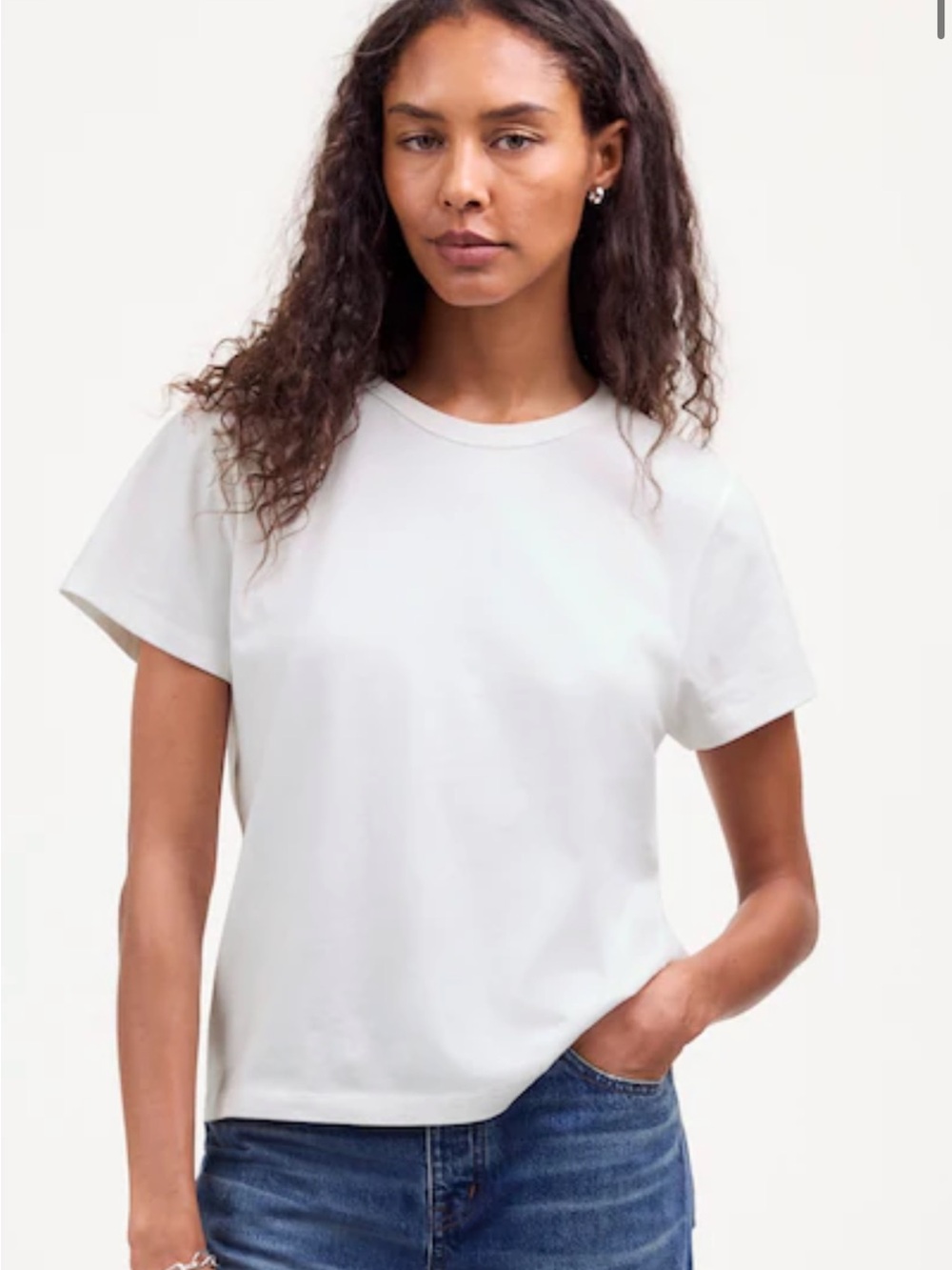 Madewell White Short-Sleeve Crewneck Tee